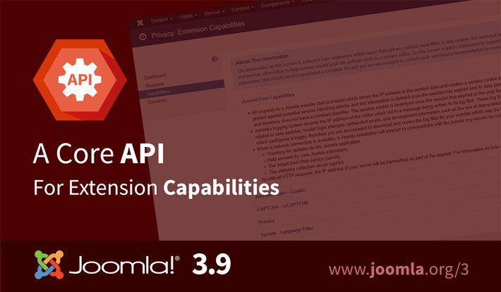 Com a nova tela de recursos de extensão e API
